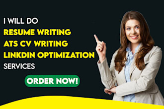 do resume writing, ats cv writing, and linkedin optimization service