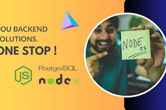 backend solutions using nodejs,expressjs,postgresql,sequelize or prisma