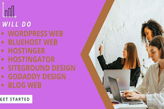 build professional wordpress website design, blog website siteground namecheap