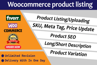 expert wordpress shopify opencart wix and magento product listing service