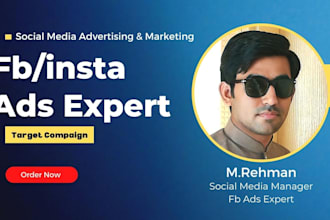 run social media ads campaign, fb insta marketing advertise