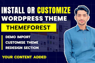 install and customize premium theme and setup wordpress in 24 hour