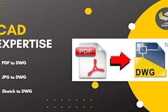 convert pdf, image and sketch to dwg autocad file