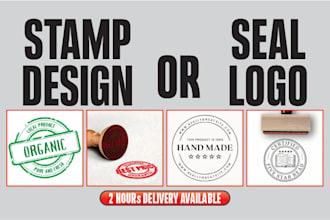 design digital rubber stamp or seal logo in 2 hours