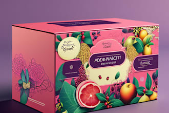 do product packaging design, packaging box design, product box and 3d mockup