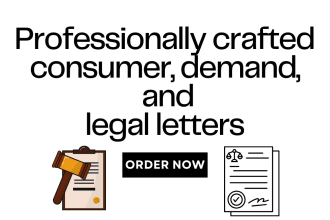 write consumer letters, demand letters and legal complaint letters for you