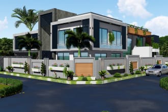 do architectural floor plan, 3d modeling and renderings in revit