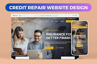 create credit repair website, mortgage website and life insurance website