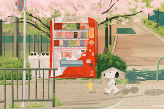 make cute art, cute illustration, cartoon art for storybooks