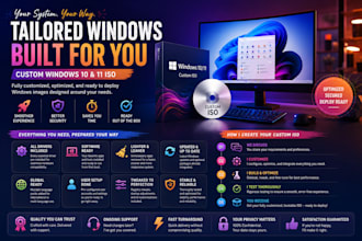 generate customize iso, image of windows 10, 11 unattended