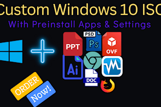 generate customize iso, image of windows 10, 11 unattended