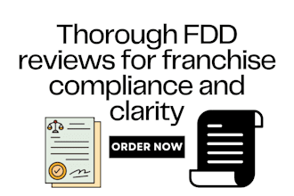 review franchise disclosure document fdd for you as required