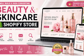 build a beauty skincare cosmetics lipstick shopify store spa website