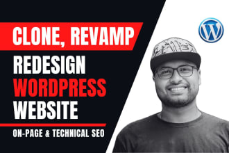 revamp, redesign, or clone your wordpress website professionally