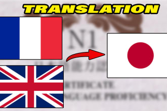 translate english or french to japanese professionally
