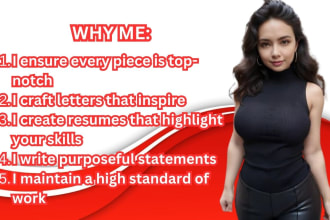 deliver quality content in motivational letters, resumes, statements of purpose