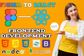convert figma to react website as react js developer