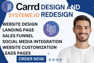 design carrd landing page redesign wix website thrivecart hubspot blog pitchdeck