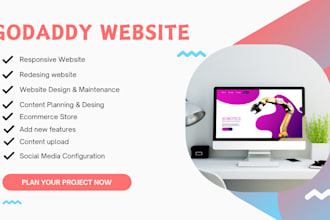 create design or redesign godaddy website on godaddy builder
