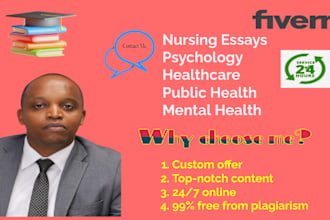 do nursing essays, psychology, healthcare, public health and mental health