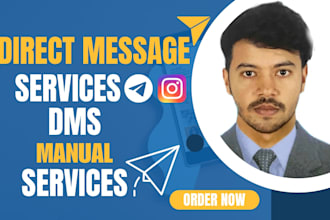sent instagram dms to targeted audience and social media direct message services