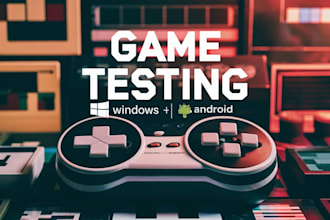 professionally test your android and PC games or programs for flaws and bugs