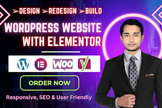 build, redesign wordpress, blog design, woocommerce website, wordpress elementor