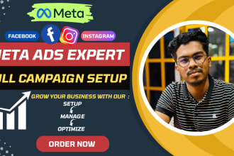 setup and manage facebook instagram meta ads campaigns with high performing ROI