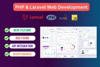 fix bugs and errors of laravel, PHP, mysql, javascript code