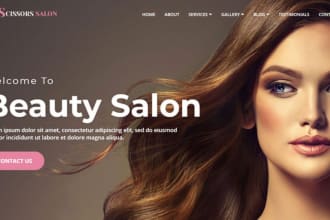 design hair extensions, medical spa website beauty saloon store