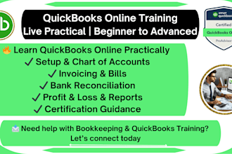 train quickbooks online for bookkeeping accounting reporting