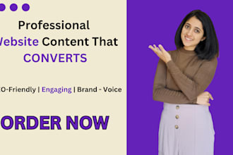 write high converting SEO website content or copy
