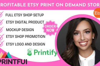 setup etsy print on demand shop etsy digital planner products listing seo store