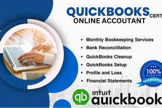 provide quickbooks bookkeeping cleanup monthly catchup