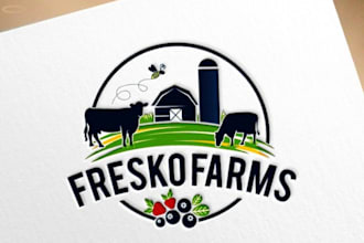 do minimal organic agriculture lawn care logo design