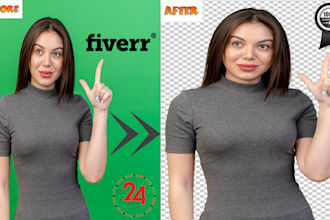 professional background removal from green screen photo
