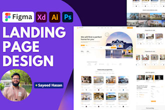 design figma, UX UI website design ,wordpress landing page