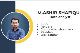 do data analysis using spss or revman or comprehensive meta analysis or rstudio