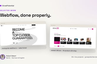 design and develop a converting webflow website with cms and seo