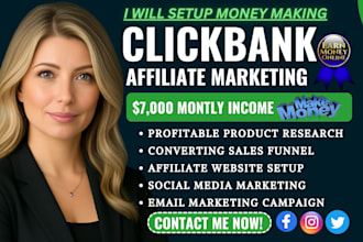 setup money making clickbank affiliate link promotion for affiliate marketing
