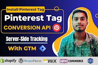 install pinterest tag, conversion api setup and event tracking via tag manager