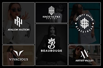 design luxury fashion brand clothing monogram personal boutique logo branding