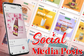 design social media posters, product banners, or ads