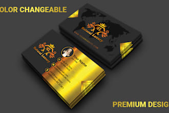 do modern, minimalist, luxury business card and logo design