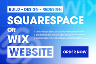 design or redesign a modern wix or squarespace website