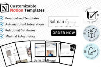 design aesthetic notion template for reselling on gumroad and etsy shop
