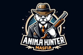 design super animal mafia mascot logo for you in 12 hours