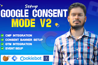 setup google consent mode v2 cookie consent banner with GTM