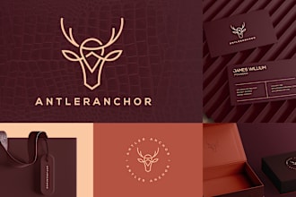 do minimalist lineart logo and brand style guide