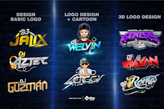 un logo llamativo para dj